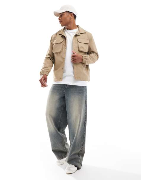 Brave Soul – Leichte Hemdjacke in Steinbeige - view 1