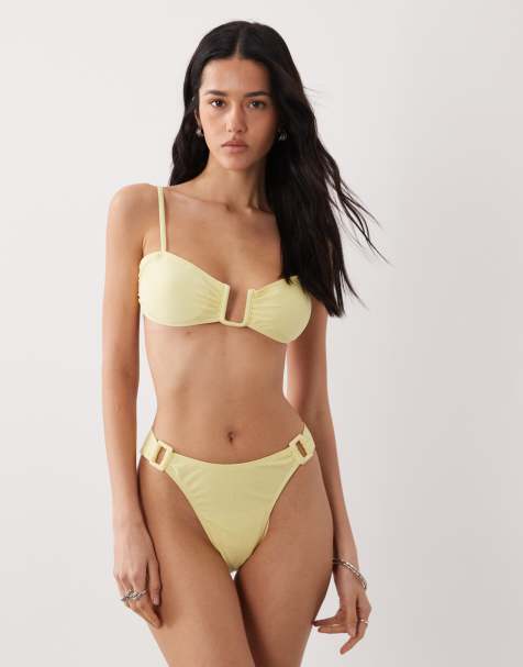 Brave Soul lemon yellow bikini - view 1