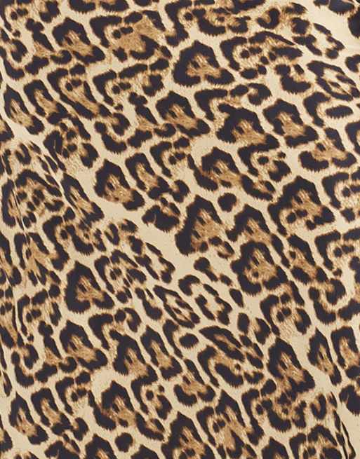 Brave Soul Leopard print satin midi skirt in brown, 4 of 4