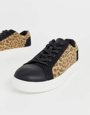 asos leopard print trainers