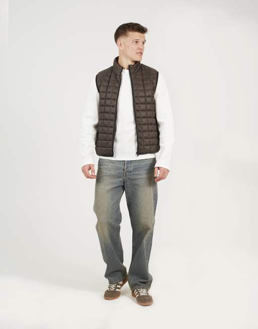 Brave Soul - Licht gewatteerde bodywarmer in donkerbruin, 3 van 4