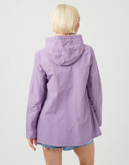 Brave Soul Lightweight coated hooded jacket in lilac, 2 of 4