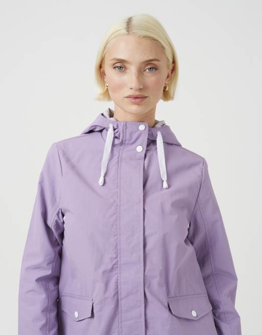 Brave Soul Lightweight coated hooded jacket in lilac, 4 of 4