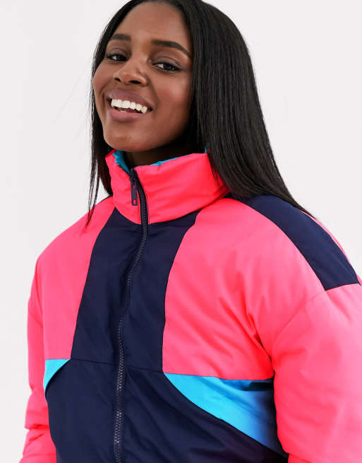 Brave Soul livignio ski jacket in multi colour