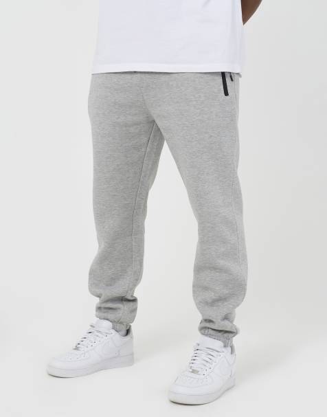 Brave Soul locker geschnittene Jogginghose mit Bündchen in Hellgrau - view 1