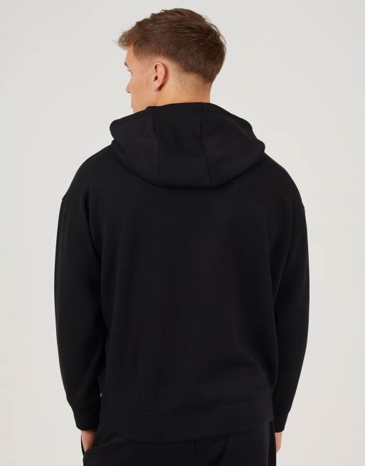 Brave Soul – Locker geschnittener Kapuzenpullover in Schwarz, 3 von 4