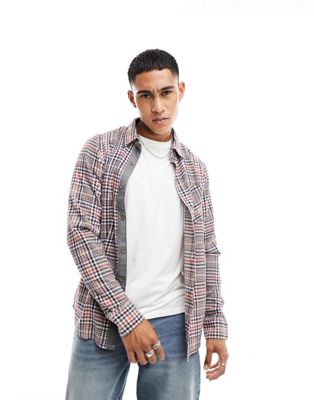 Brave Soul long sleeve check shirt in heritage brown - ASOS Price Checker