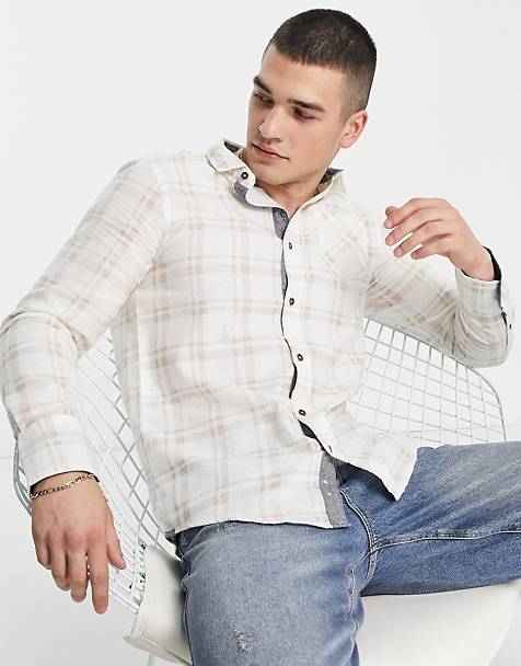 Men's Work Shirt Light Weight Denim Cotton Casual Top Brave Soul 
