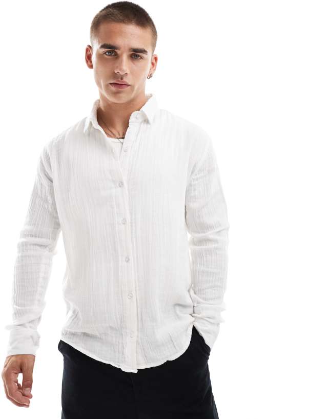 Brave Soul - long sleeve shirt in white