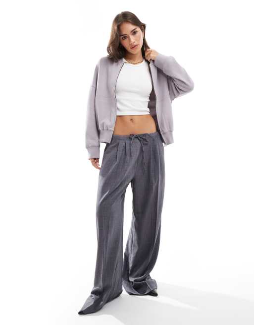 Brave Soul long sleeve zip front track jacket in mauve, 4 of 4