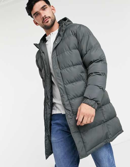 Brave soul longline padded sales puffer jacket