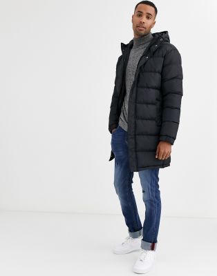 mens puffer longline jacket