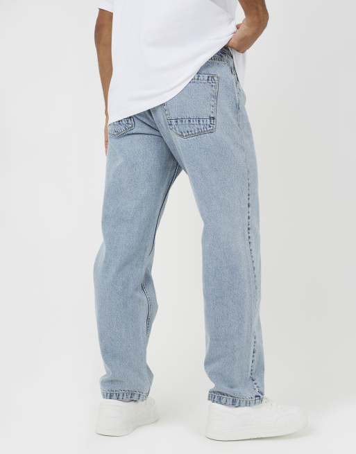 Brave Soul Loose fit acid wash denim jeans in light blue, 2 of 4