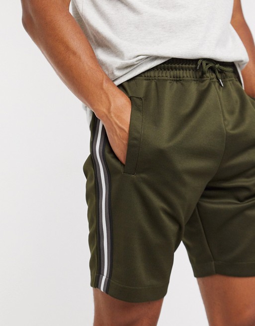 Brave Soul loose fit chino shorts in khaki