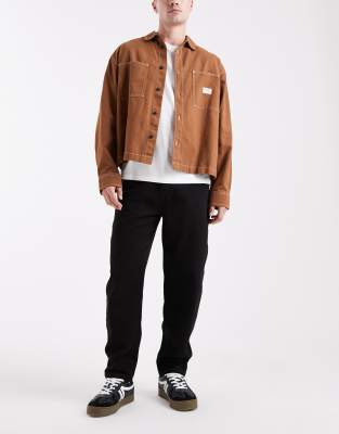 Brave Soul Loose Fit Jeans In Brown