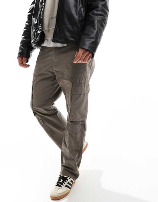 Brave Soul loose fit multi pocket cargo pants in taupe, 4 of 5