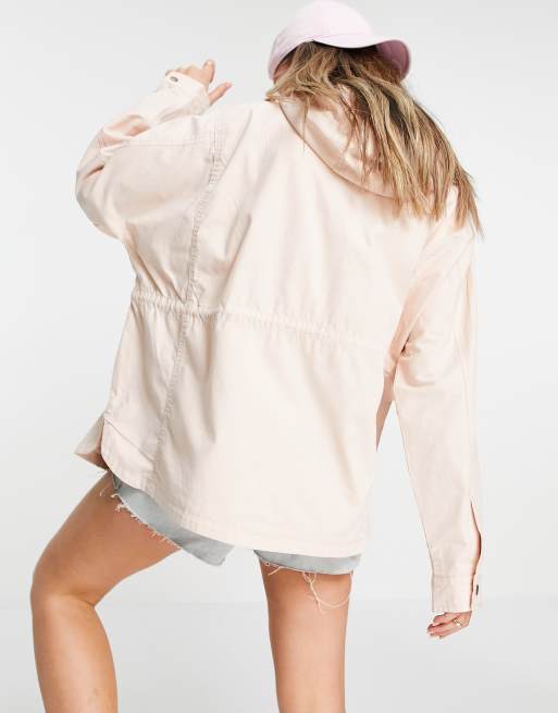Brave Soul – Lost – Rosa lätt jacka i twill med huva, 2 av 4