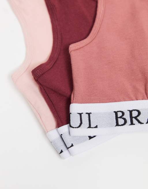 Brave Soul - Lot de 3 brassières à dos nageur - Rose thé, 2 de 4
