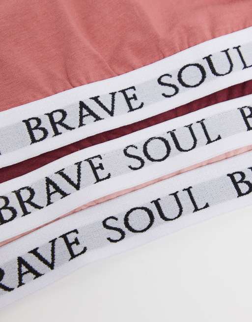 Brave Soul - Lot de 3 brassières à dos nageur - Rose thé, 3 de 4