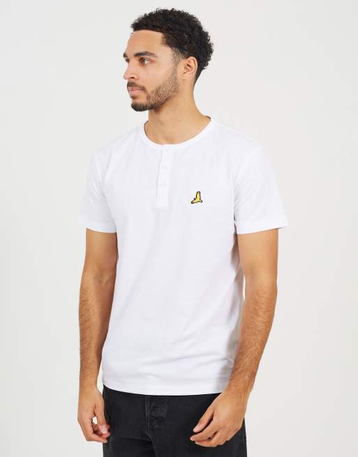 Brave Soul - Lot de 3 t-shirts ras de cou boutonnés en coton - Blanc, 3 de 3