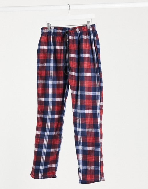 Brave Soul lounge joggers in check print