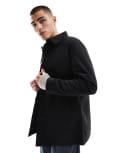 Brave Soul mac jacket in black