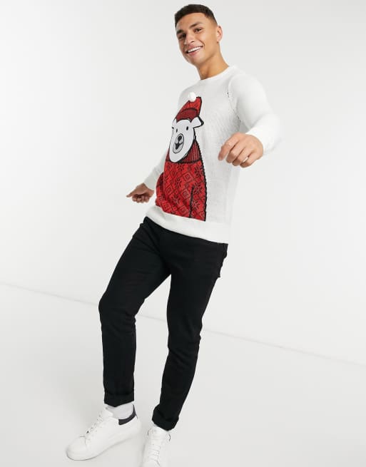 Brave Soul - Maglia natalizia con orso polare, 4 di 4
