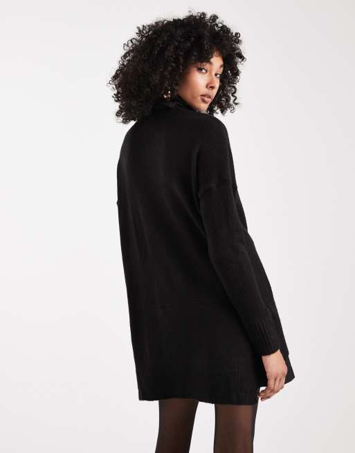 Brave Soul - Maglione con collo alto oversize nero, 2 di 4