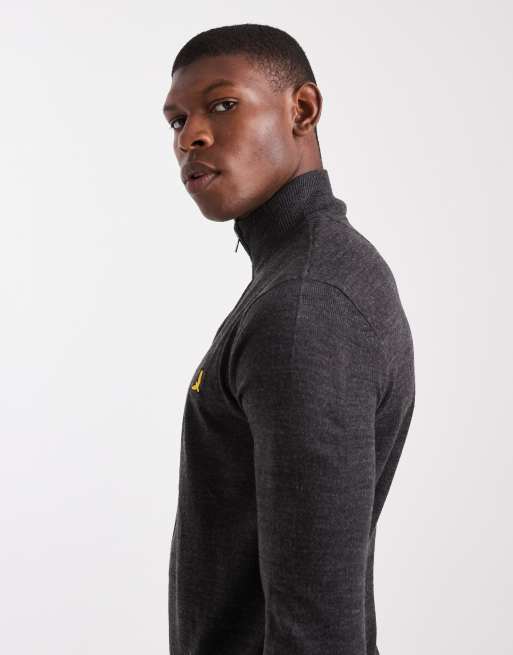 Brave Soul - Maglione con zip corta grigio antracite, 4 di 5