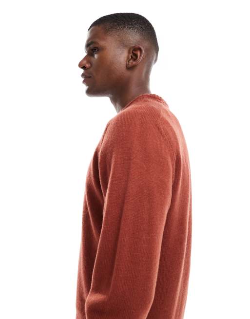 Brave Soul - Maglione girocollo arancione bruciato, 4 di 5
