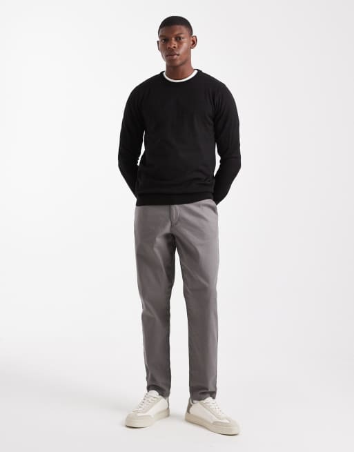 Brave Soul - Maglione girocollo nero lavorato, 2 di 5