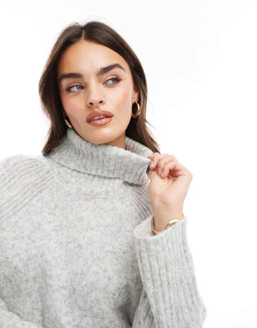 Lana Grigio Chiaro Maglione Grigio Brave Soul Maglione Spesso Con