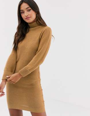 camel jumper dress