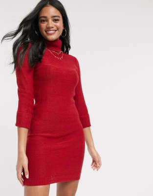 asos red jumper dress