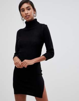 asos black sweater dress