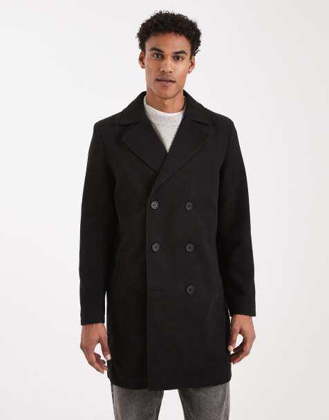 Brave Soul - Manteau habillé coupe croisée - Noir - view 1