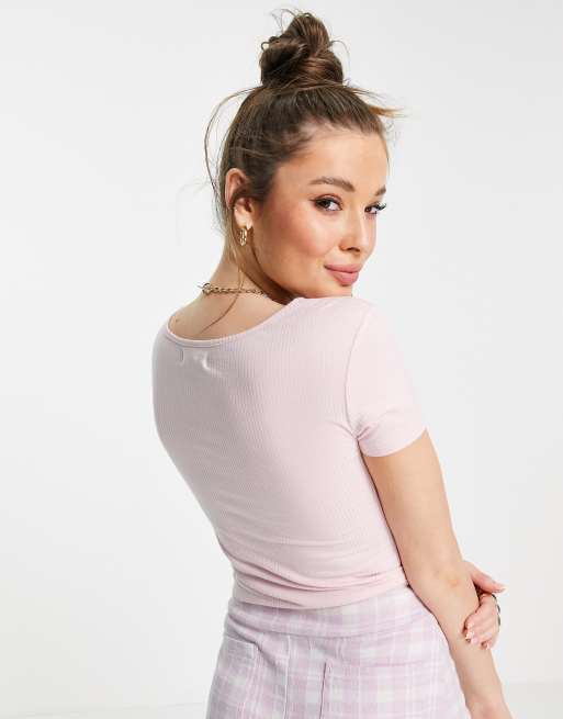 Brave Soul - Marcela - T-shirt crop top avec liens noués, 2 de 4