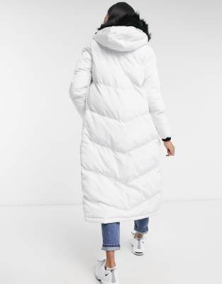 brave soul padded parka with faux fur trim hood