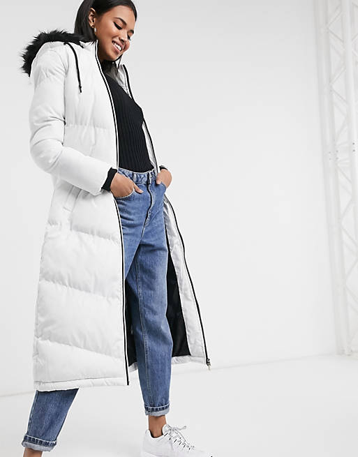 Brave Soul marcella padded parka jacket with faux fur trim hood | ASOS