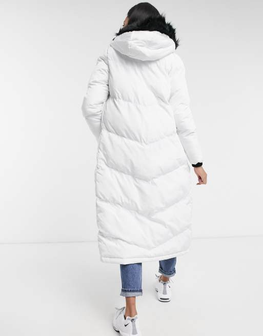 Brave Soul marcella padded parka jacket with faux fur trim hood