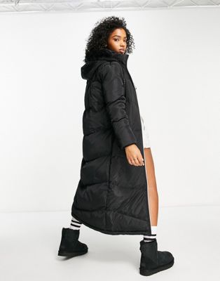 Brave Soul marcella padded parka jacket with hood in black