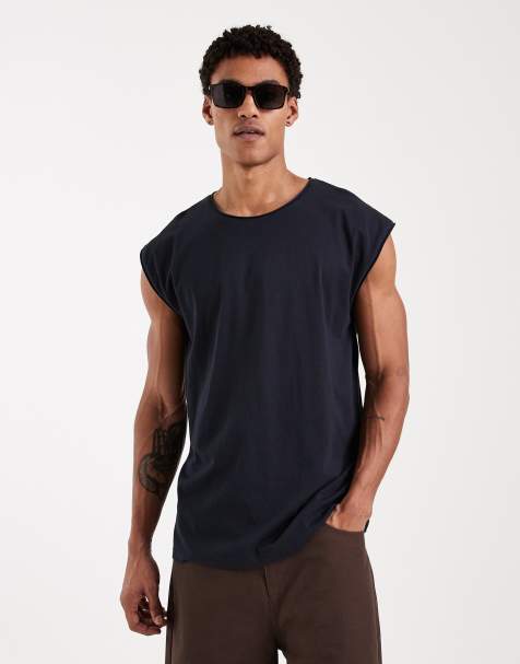 Brave Soul - Marineblå oversized tanktop - view 1