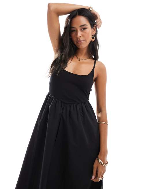 Brave Soul - Maxi jurk met bandjes in zwart, 4 van 4