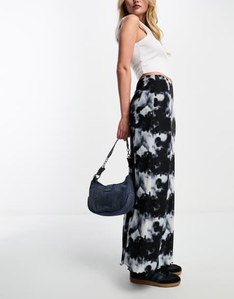 Labelrail x Collyer Twins sarong wrap maxi skirt in ditsy print pink