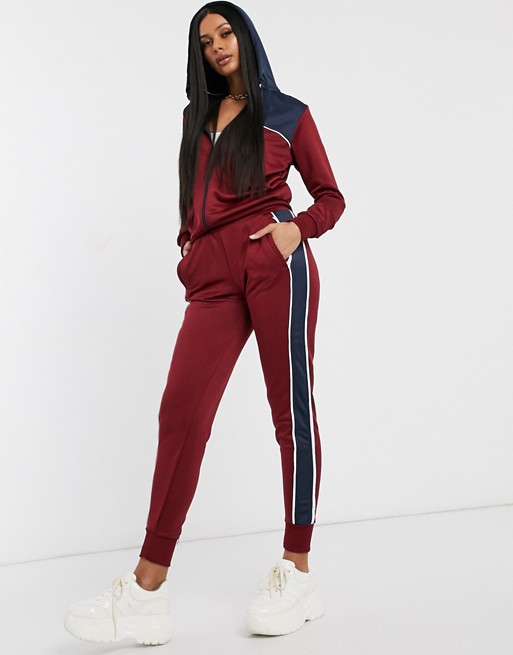 Brave Soul michelle tracksuit in red