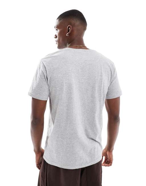 Brave Soul midweight short sleeve t-shirt in light grey, 2 of 4