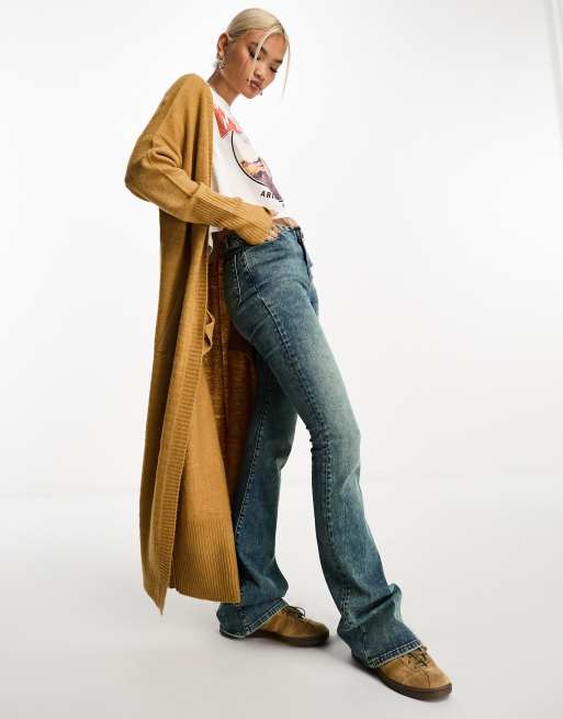 Brave Soul - Monti - Cardigan taglio lungo cammello