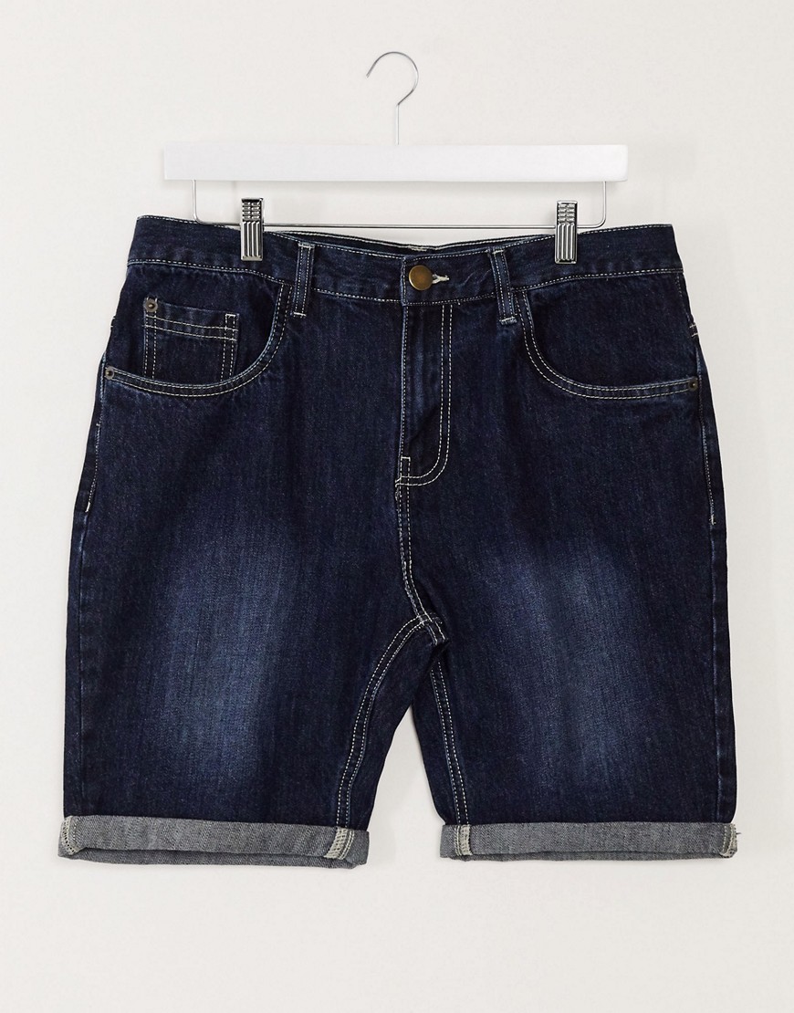 Brave Soul – Mörkblå shorts med smal passform