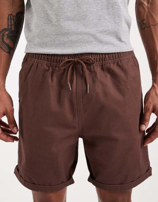 Brave Soul – Mörkbruna chinoshorts i dra på-modell, 4 av 5