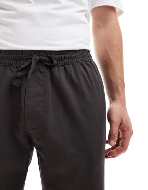 Brave Soul – Mörkgrå chinos med elastisk midja, 2 av 5